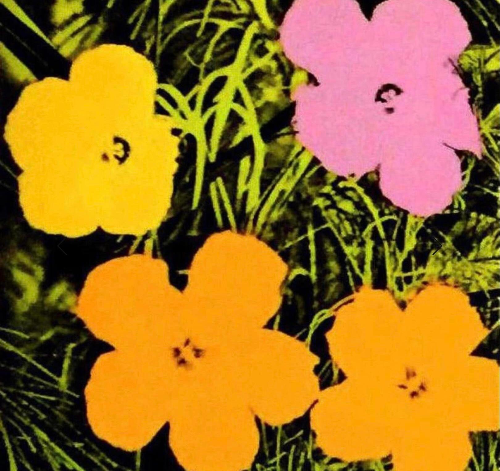XL Flowers 1970 Andy Warhol Foundation Pop Art Exhibition Lithograph Poster In Good Condition For Sale In St.Petersburg, FL
