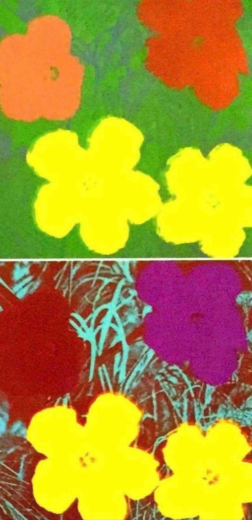 Paper XL Flowers 1970 Andy Warhol Foundation Pop Art Exhibition Lithograph Poster For Sale