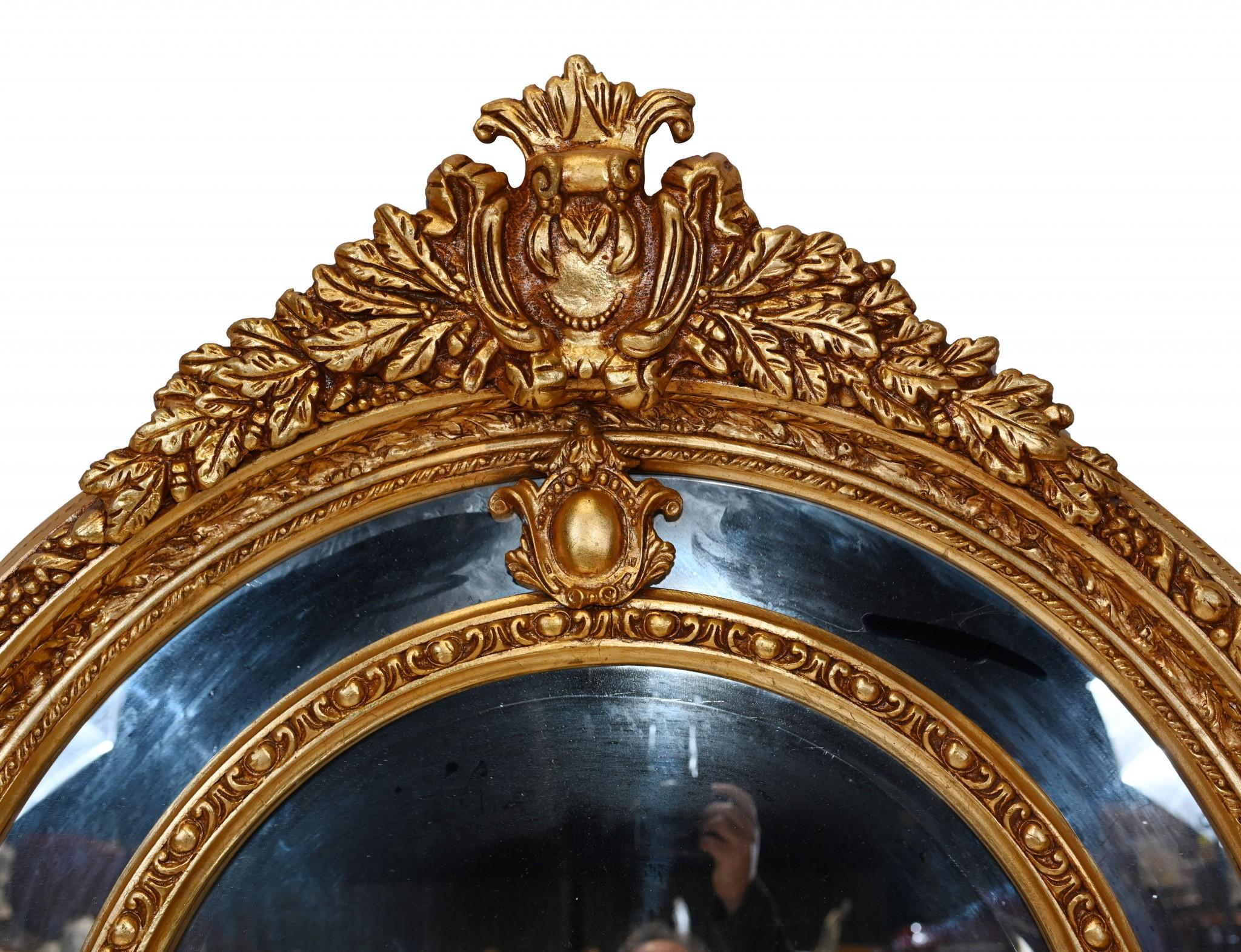 XL Specchio francese in legno dorato Pier XL Napoleone III 7 piedi in vendita 1