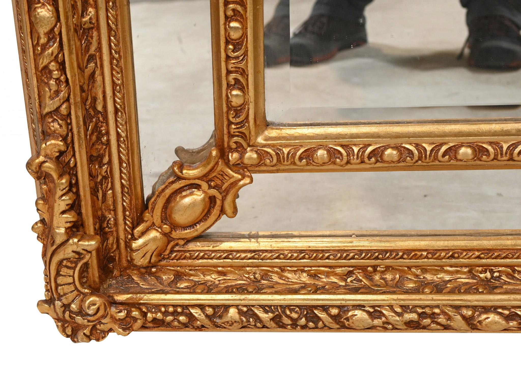 XL Specchio francese in legno dorato Pier XL Napoleone III 7 piedi in vendita 2