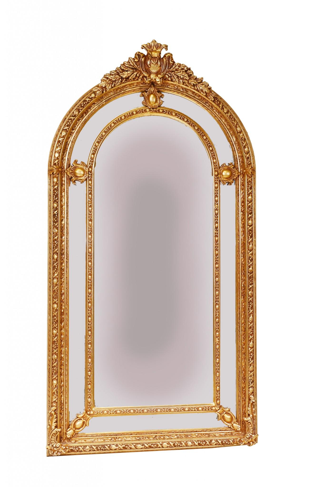 XL Specchio francese in legno dorato Pier XL Napoleone III 7 piedi in vendita 4