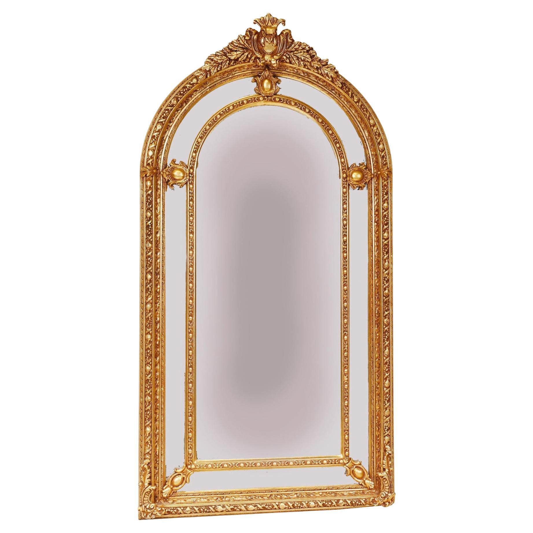XL Specchio francese in legno dorato Pier XL Napoleone III 7 piedi