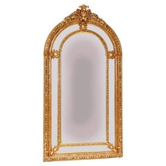 Vintage XL French Giltwood Mirror Pier XL Napoleon III 7 Feet
