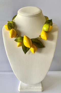 XL French Lemon Statement Necklace "Collier"