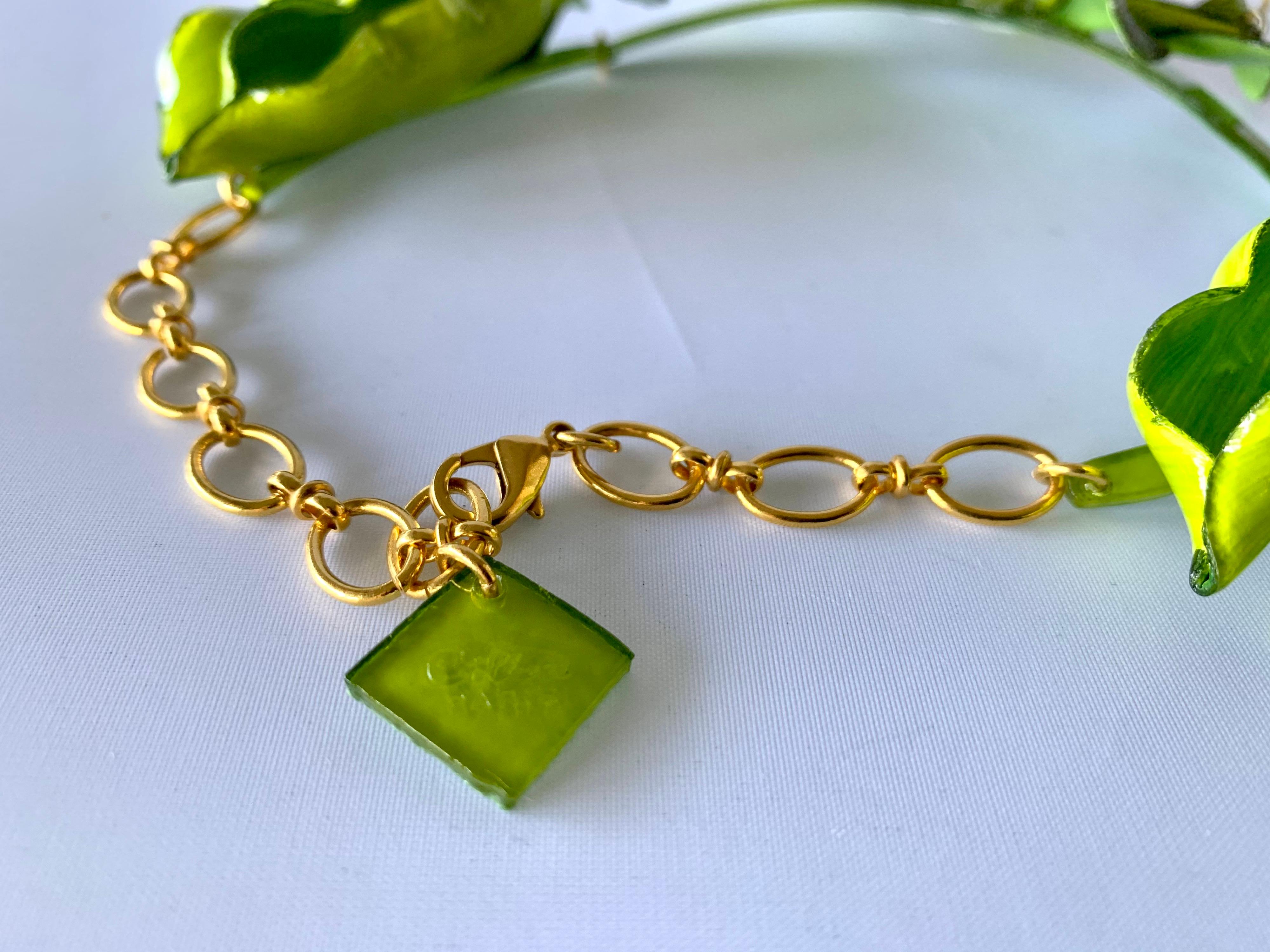 XL French Peapod Statement Necklace 