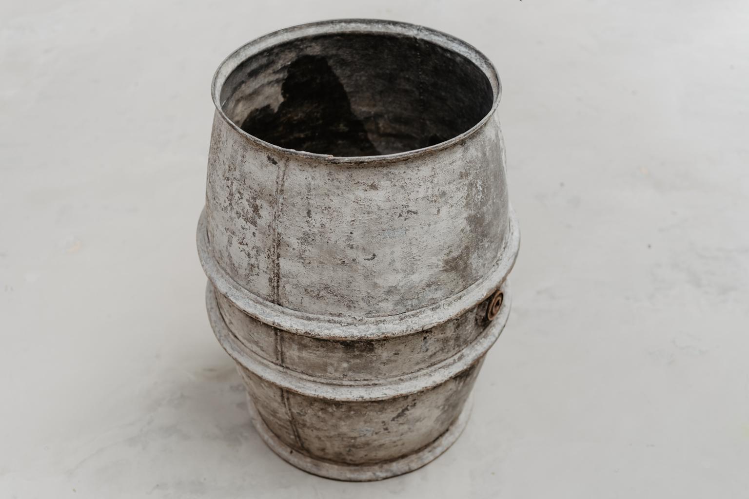 20th Century Extra Large French Zinc Barrel