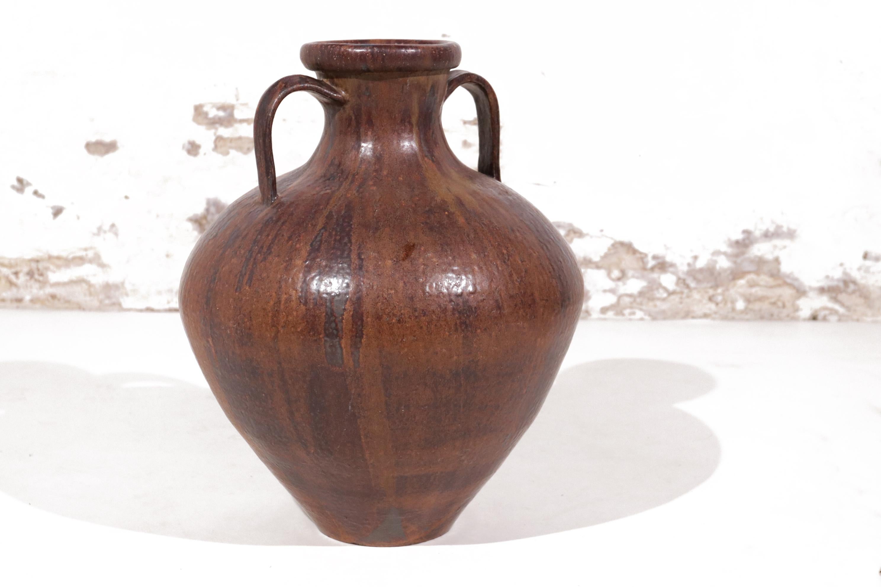 XL German Earthenware Vase Vessel 6