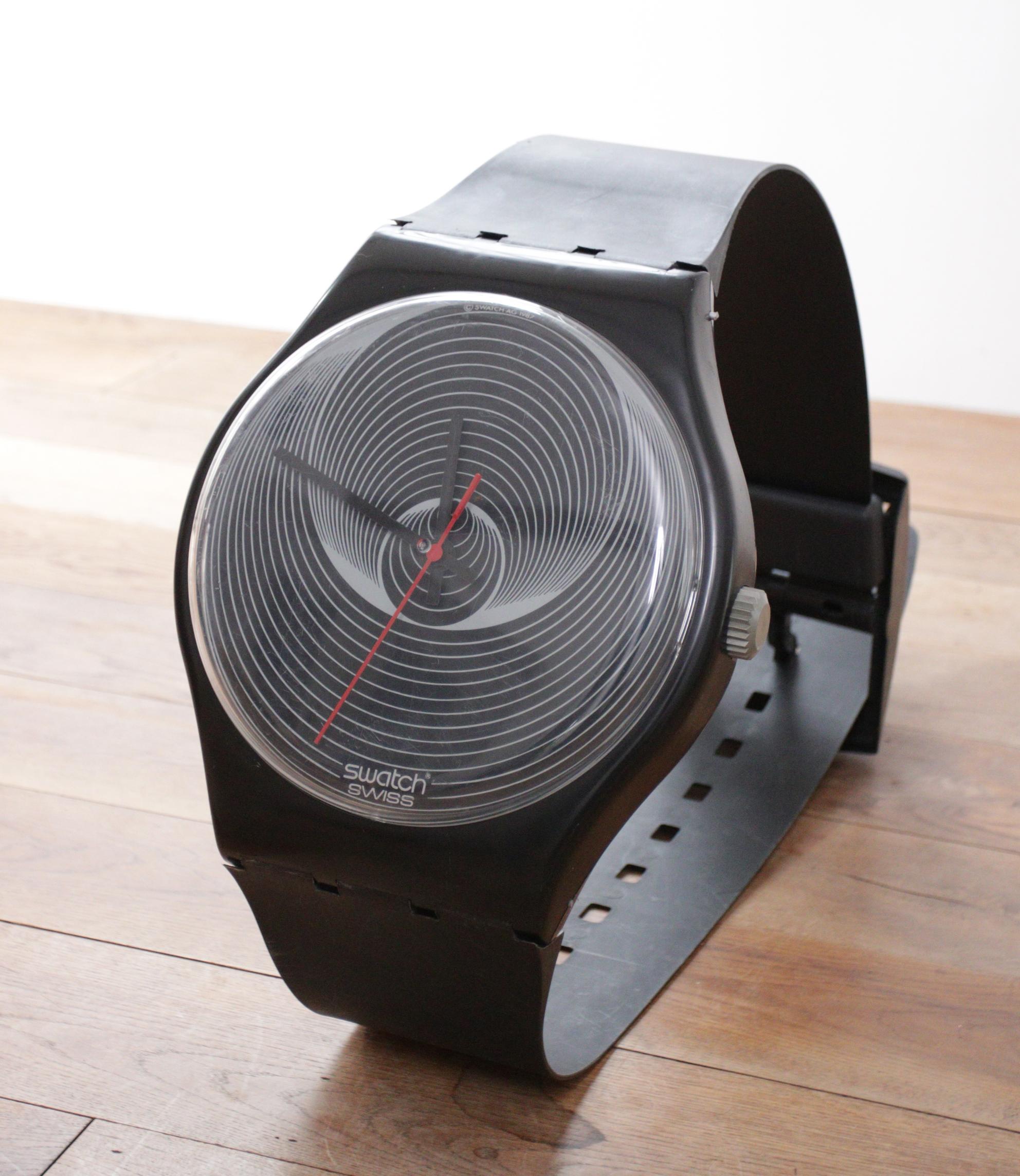 Post-Modern XL Giant Wall Clock Swatch Vulcano Maxi 1987 Free Shipping!