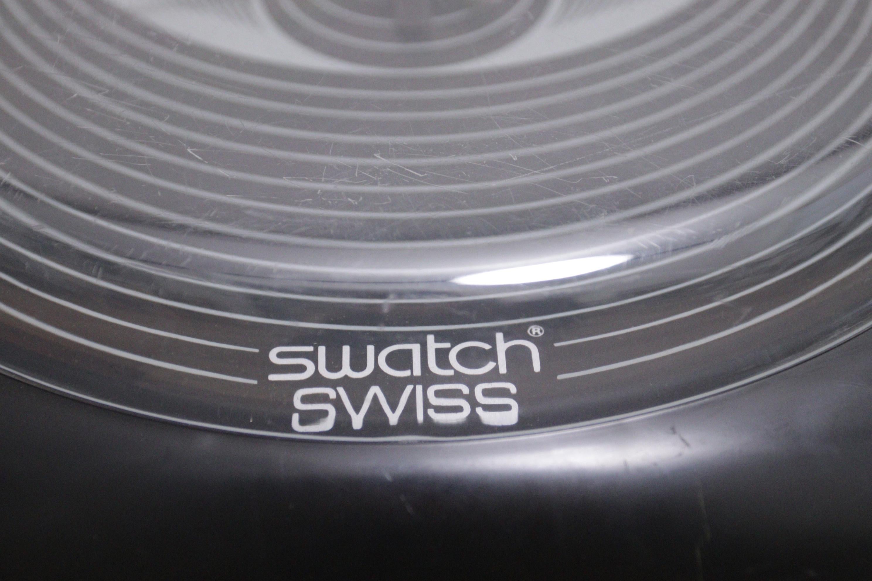 Swiss XL Giant Wall Clock Swatch Vulcano Maxi 1987 Free Shipping!
