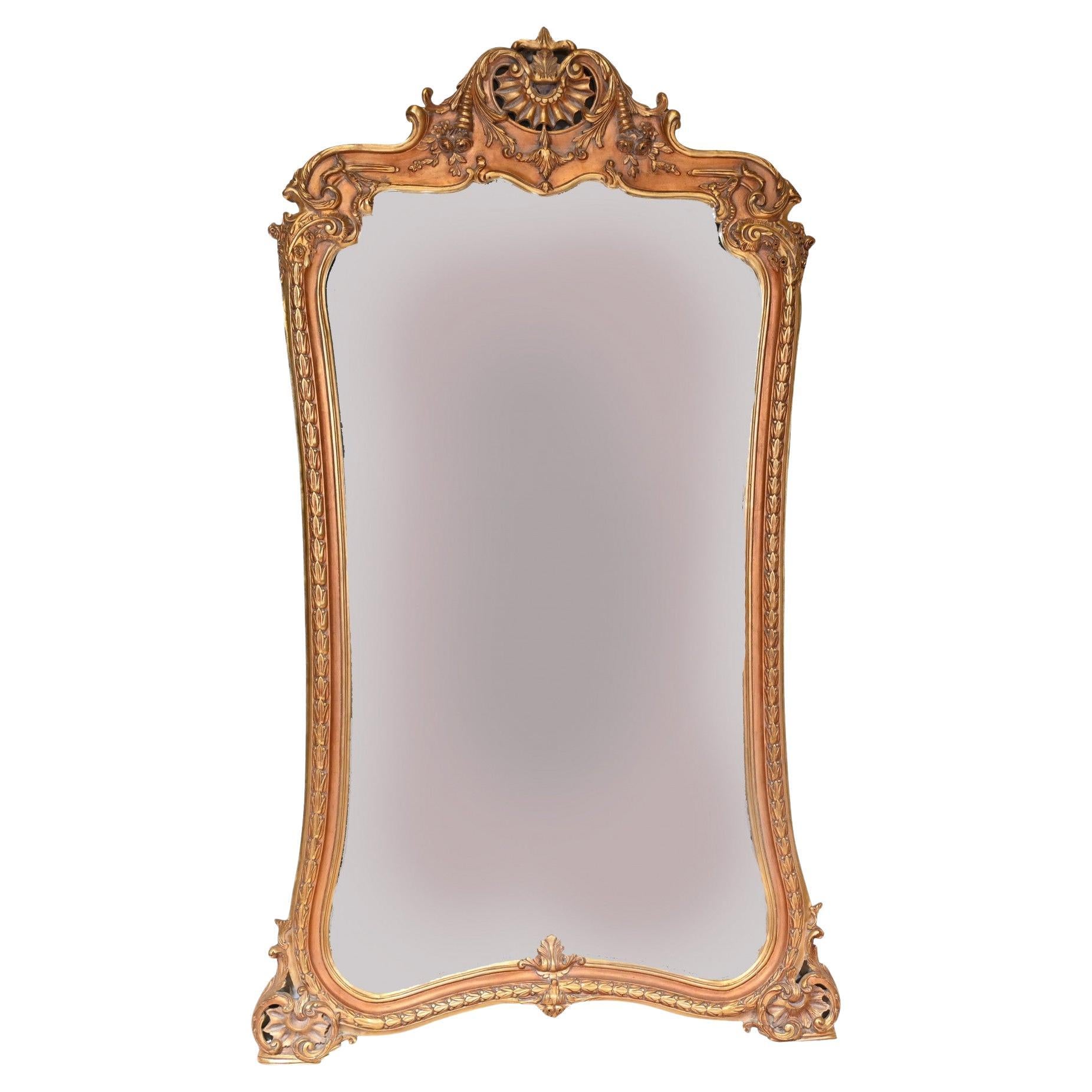 XL Gilt Pier Mirror French Louis XV 2 Metres en vente
