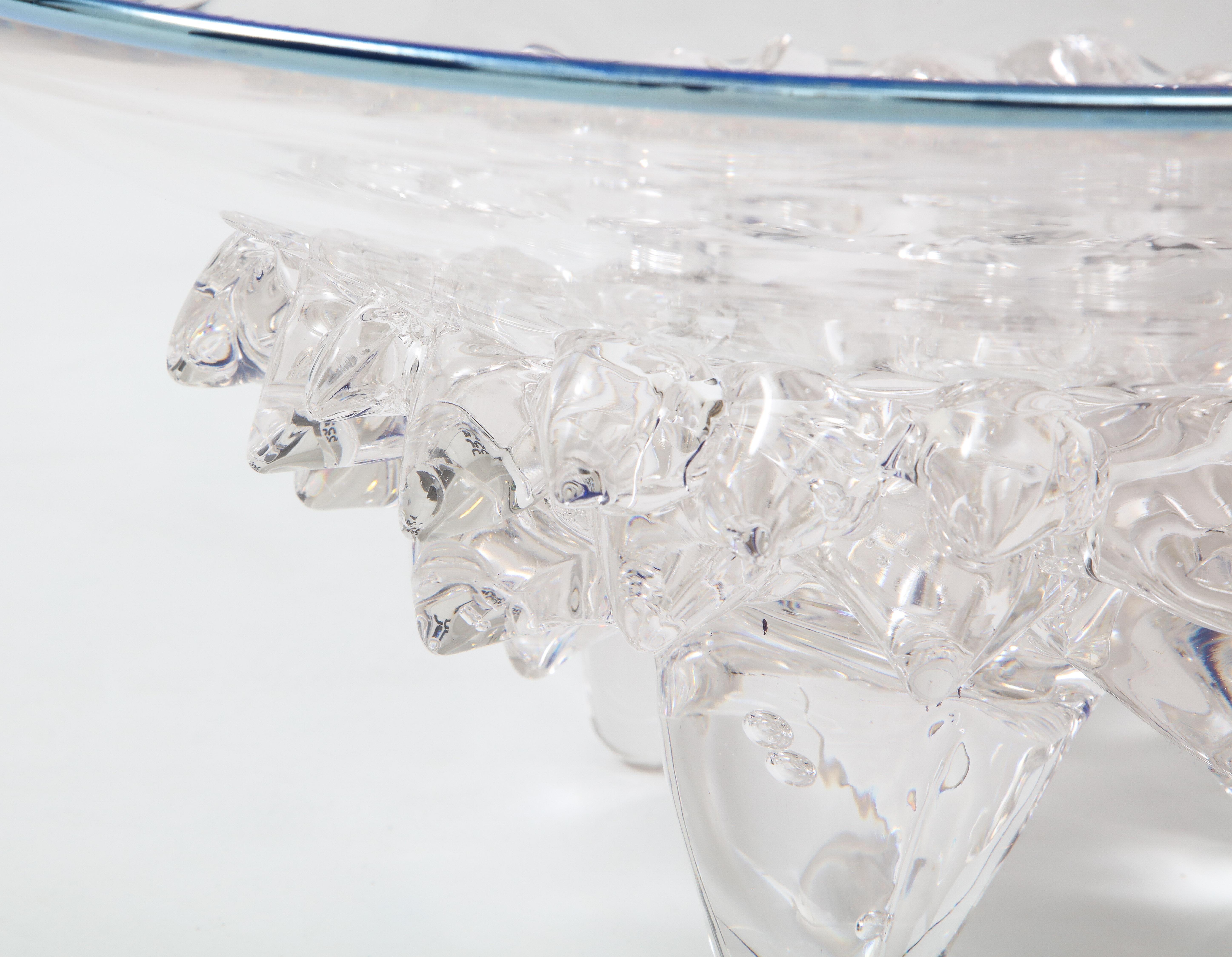 American A. Madvin Extra Large Glass Centerpiece Bowl