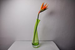 XL green sommerso vase by seguso, italy, 1970