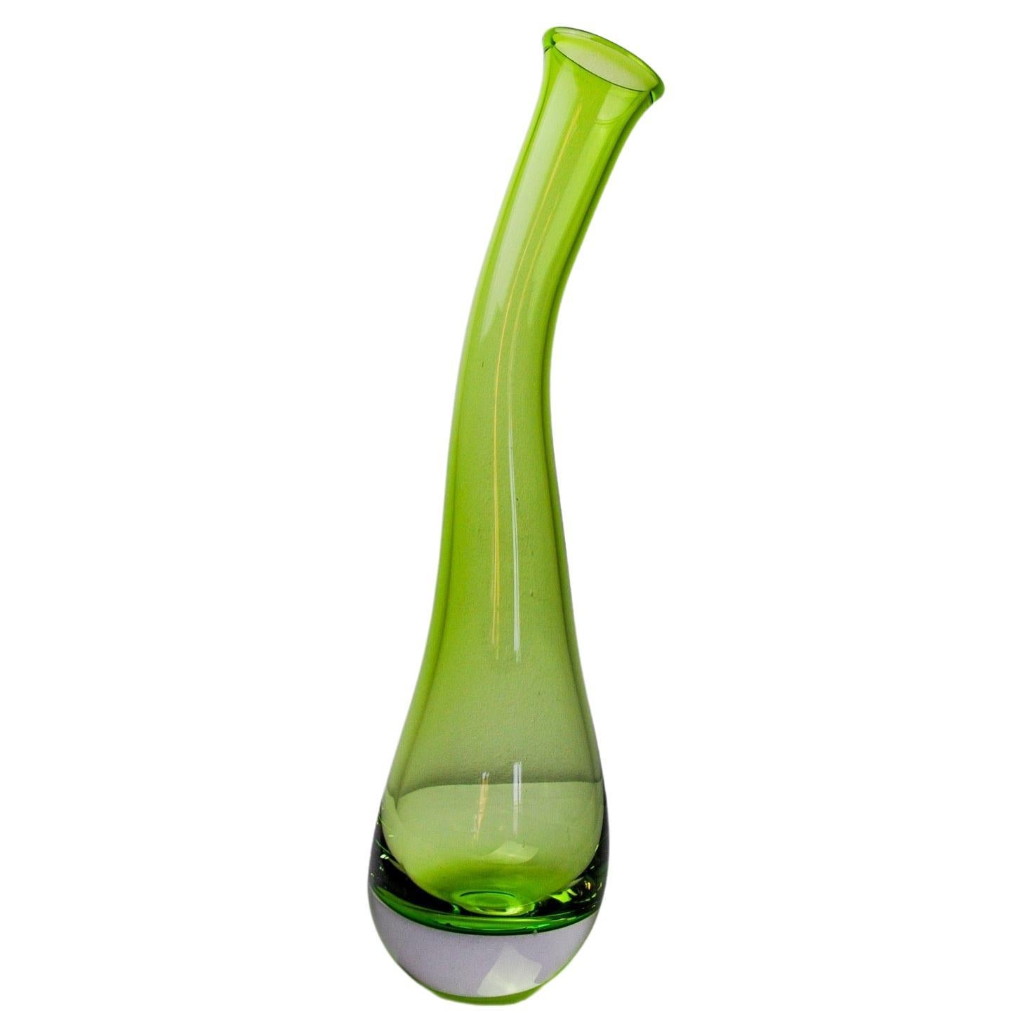 Vase sommerso vert XL de seguso, Italie, 1970