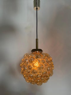 XL Helena Tynell glass bubble hanging lamp pendant , 1970s