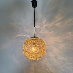 XL Helena Tynell glass bubble hanging lamp pendant , 1970s
