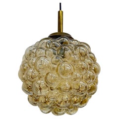 XL Helena Tynell glass bubble hanging lamp pendant , 1970s