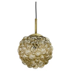 XL Helena Tynell glass bubble hanging lamp pendant , 1970s