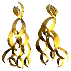 XL Herve Van Der Straeten Gilt Statement Earrings 