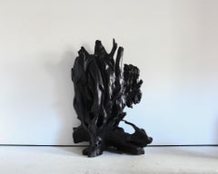 XL Japanese Charred Cedar Root Wabi Sabi Sculpture