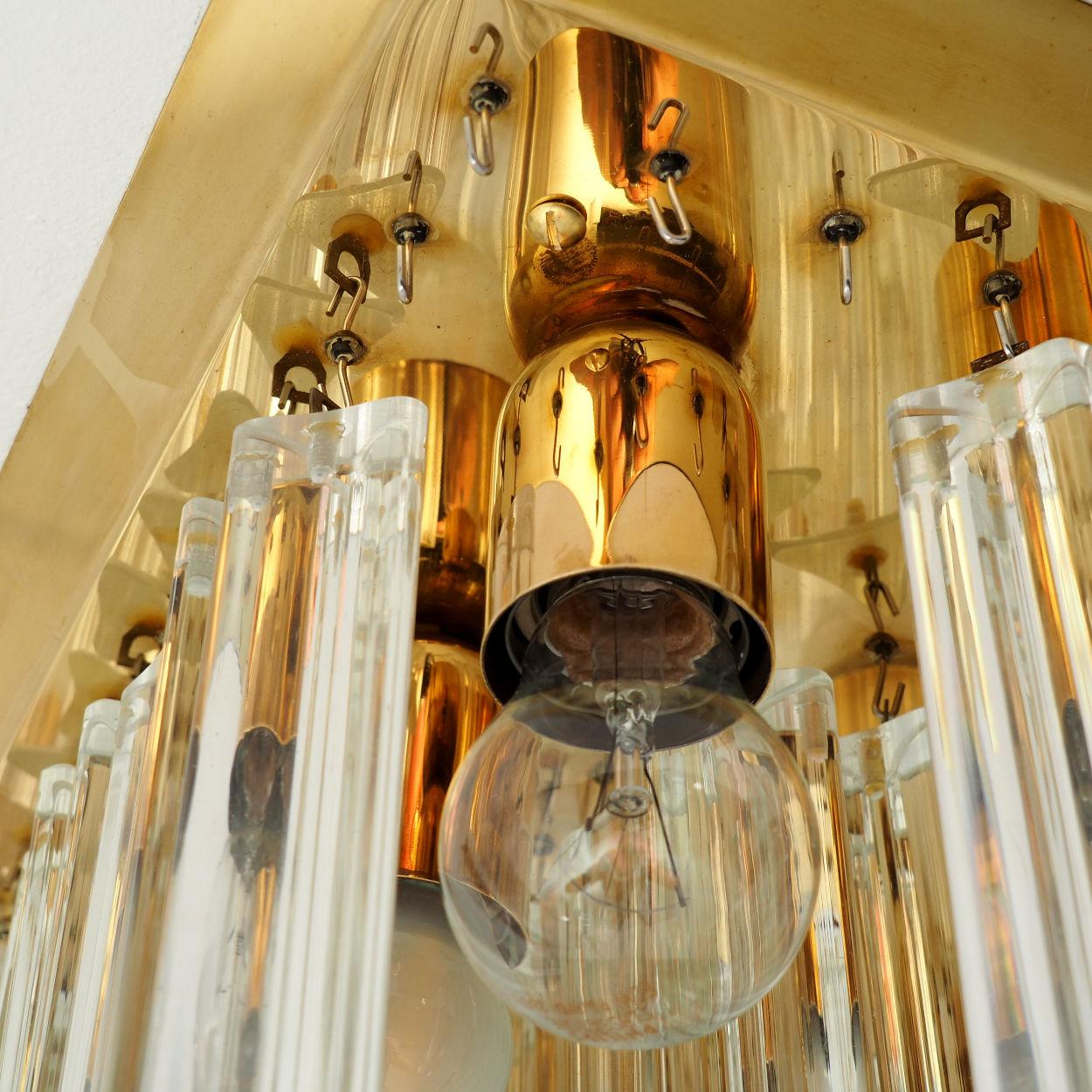 XL Kalmar Flush Mount with Crystal Glass Elements, Vienna Austria In Good Condition For Sale In Beerse, VAN