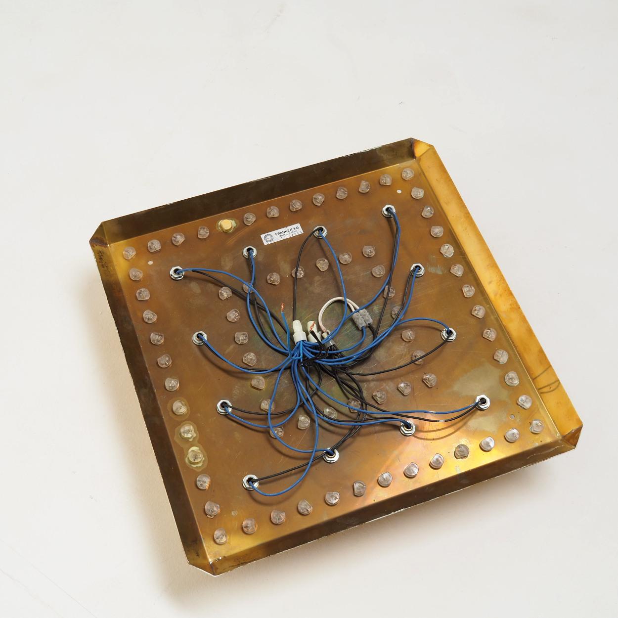 XL Kalmar Flush Mount with Crystal Glass Elements, Vienna Austria For Sale 2
