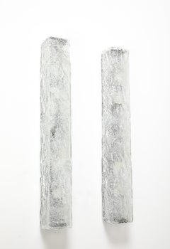 Rechteckige XL Kalmar-Eisglas-Wandleuchter