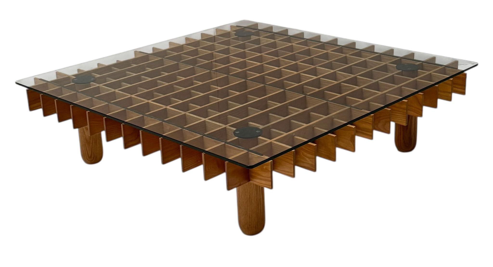 Mid-Century Modern XL Kyoto Graphic Coffee Table by Gianfranco Frattini for Ghianda / Knoll, 1974 For Sale