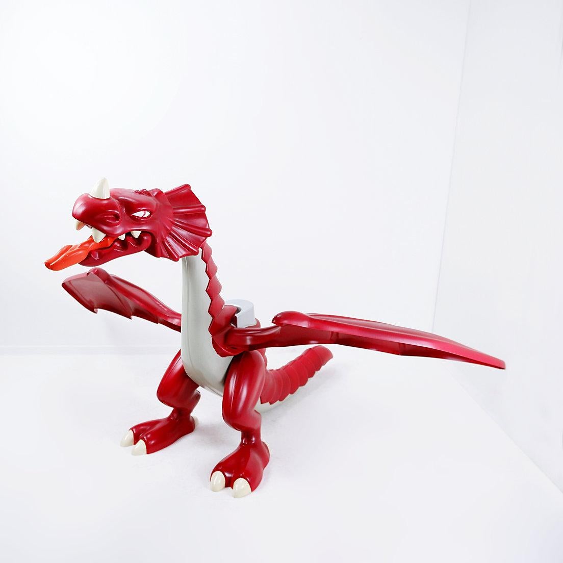 XL Großer Original roter Original Drache und Playmobil-Krieger - Flügelspan 220cm im Angebot 6