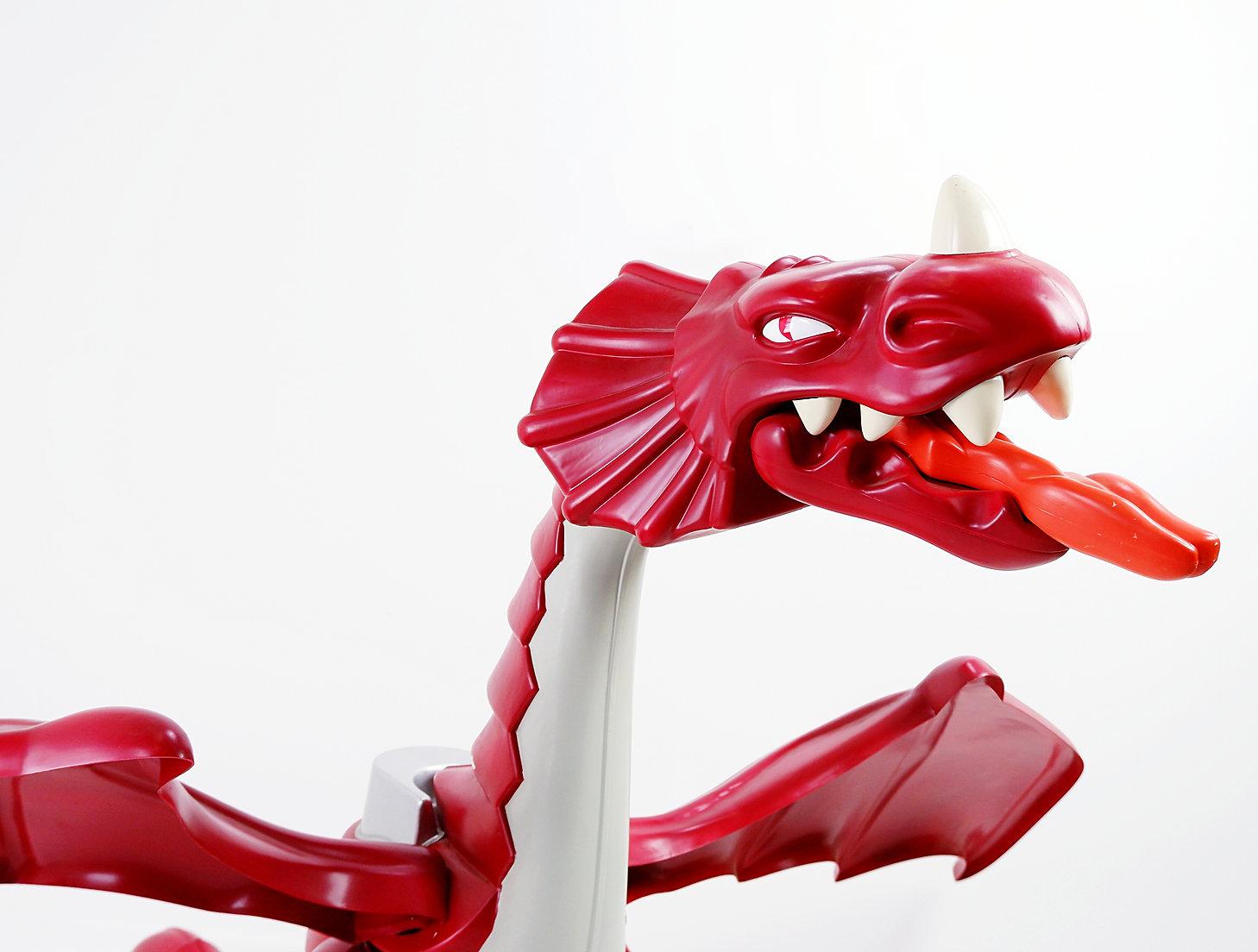 XL Großer Original roter Original Drache und Playmobil-Krieger - Flügelspan 220cm im Angebot 4