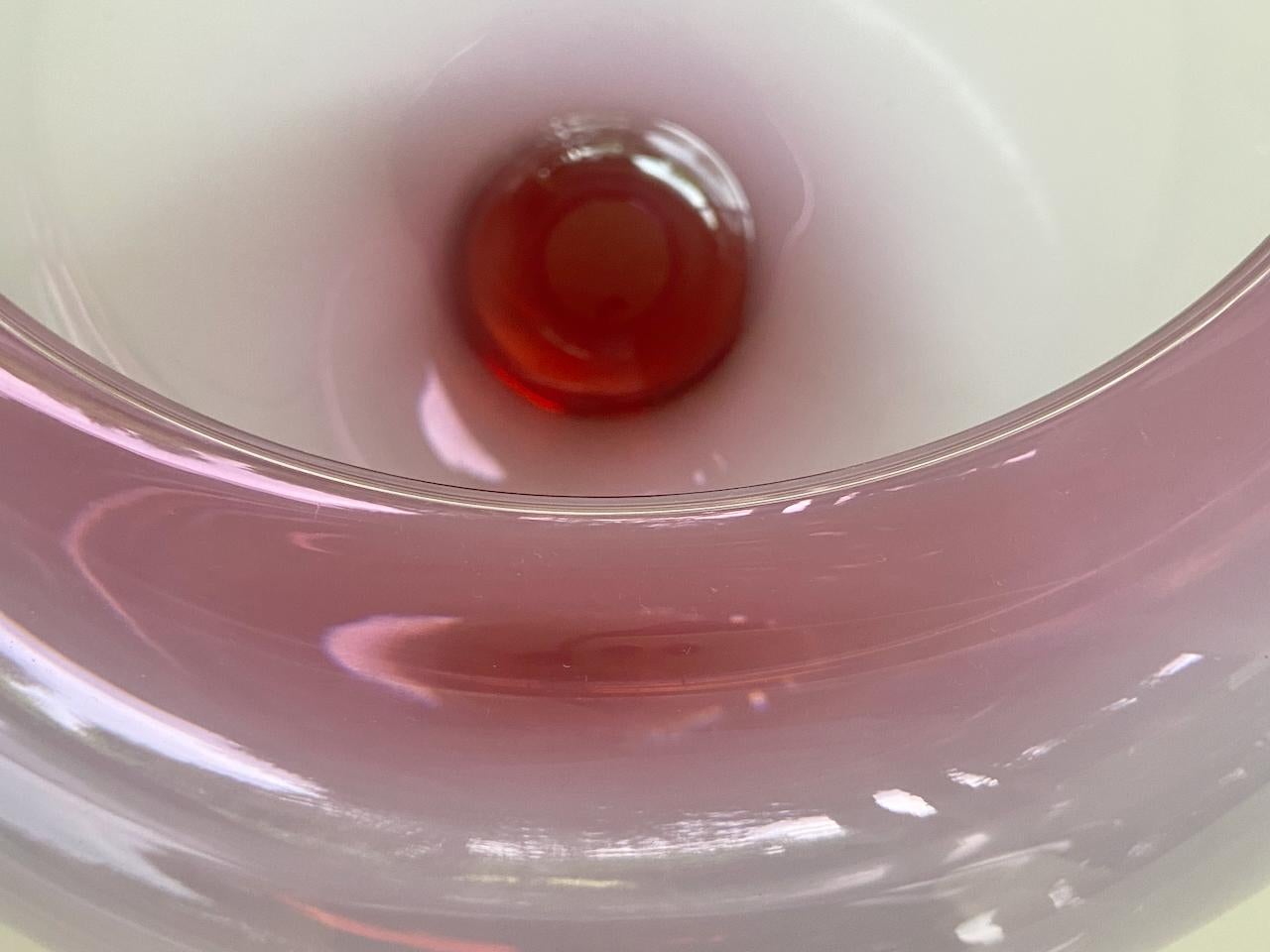 Mid-20th Century XL large purple Royal Copenhagen glass bowl Provence by Per Lütken Denmark For Sale