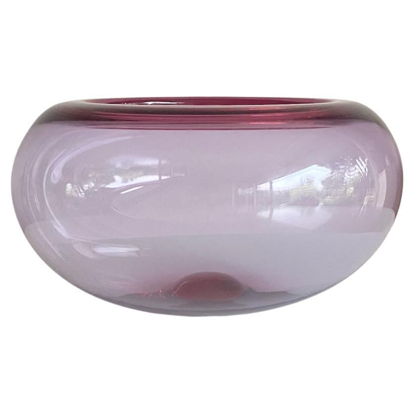 XL grand bol en verre violet Royal Copenhagen Provence par Per Lütken Danemark