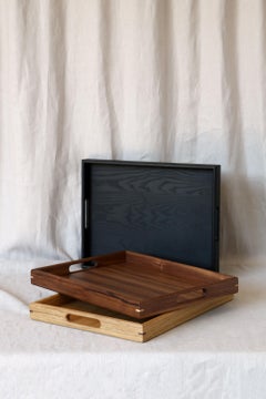 XL Large Serving Tray, Footstool Ottoman Trays with Handles 75 x 75cm