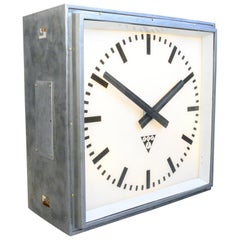 XL Light Up Station Clock von Pragotron, ca. 1950er Jahre