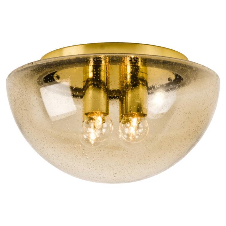 Empotrable XL Limburg de latón y cristal en forma de seta, años 70