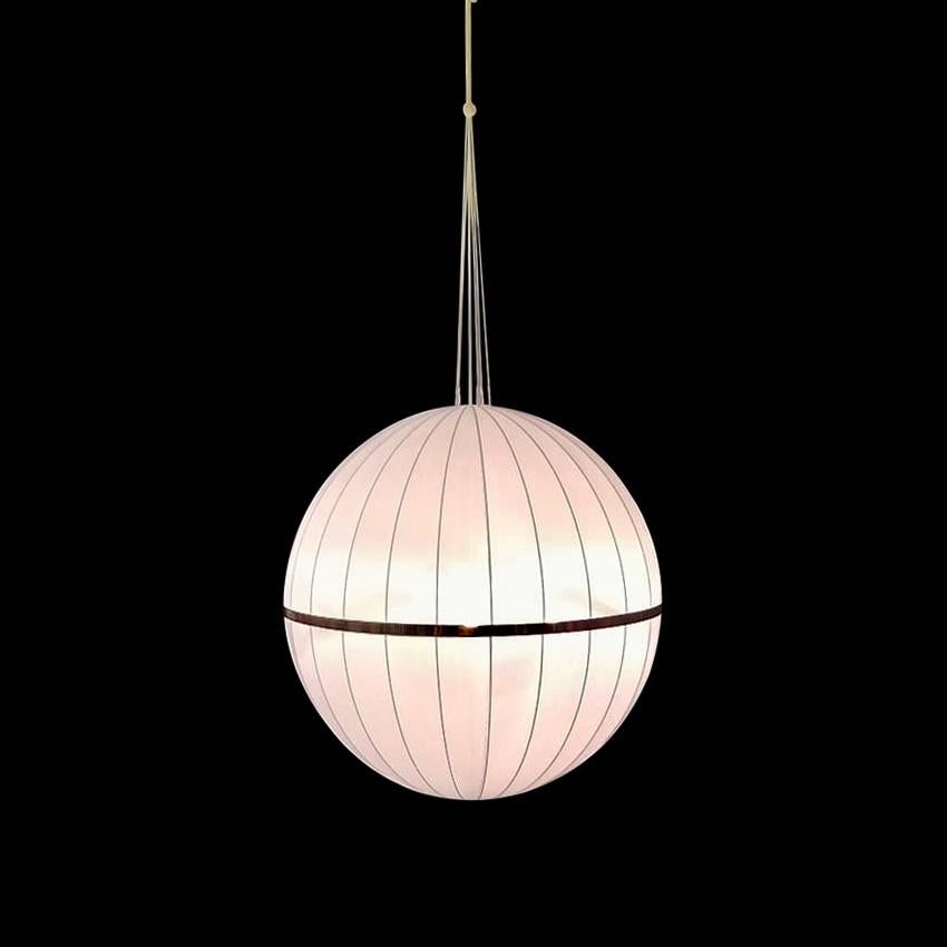 Austrian XL Luna Josef Hoffmann 95-120cm fabric chandelier For Sale