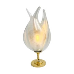 Lampe de bureau XL Maison Rougier avec abat-jour et base en laiton