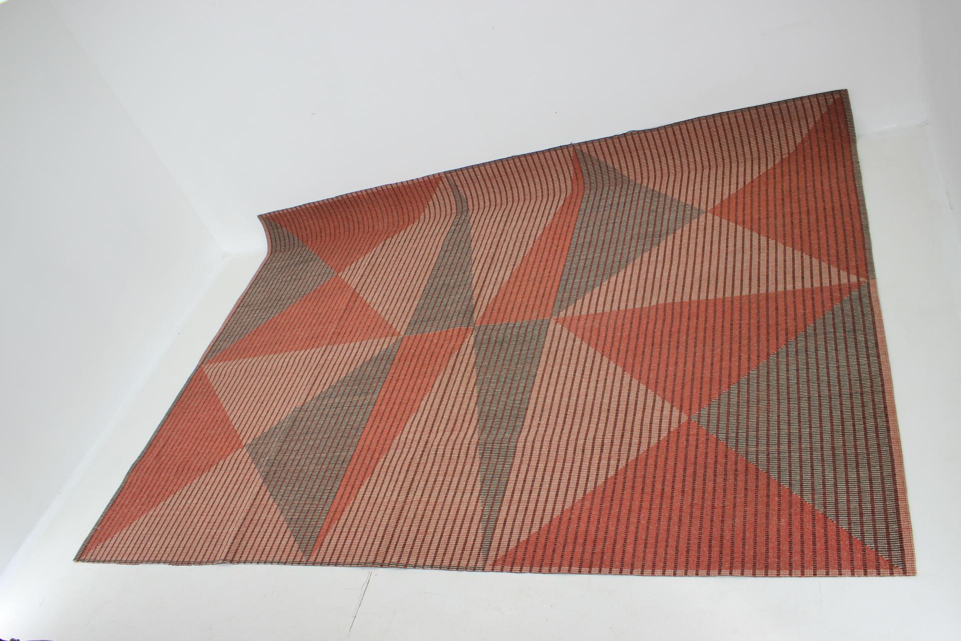 Mid-Century Modern Xl Midcentury Bouclé Abstract Design Geometric Rug / Carpet, 1950s For Sale