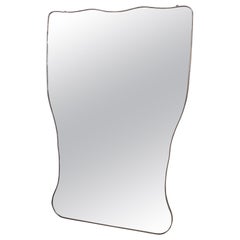 XL Mid-Century Brass Italian Mirror