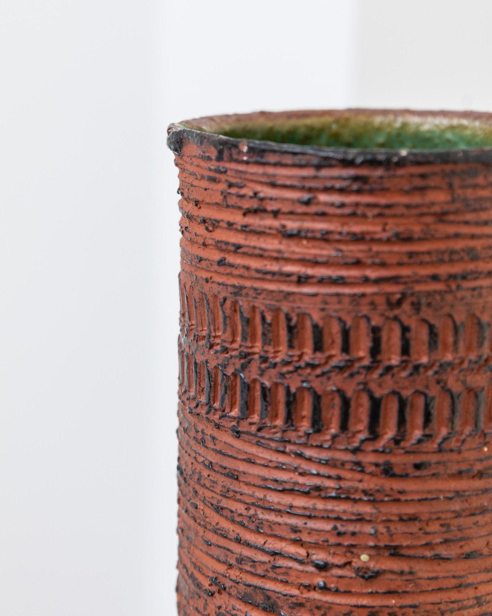 XL Brutalistische Schamotte-Vase aus der Mitte des Jahrhunderts von Spara Keramik, 1960er Jahre im Angebot 4