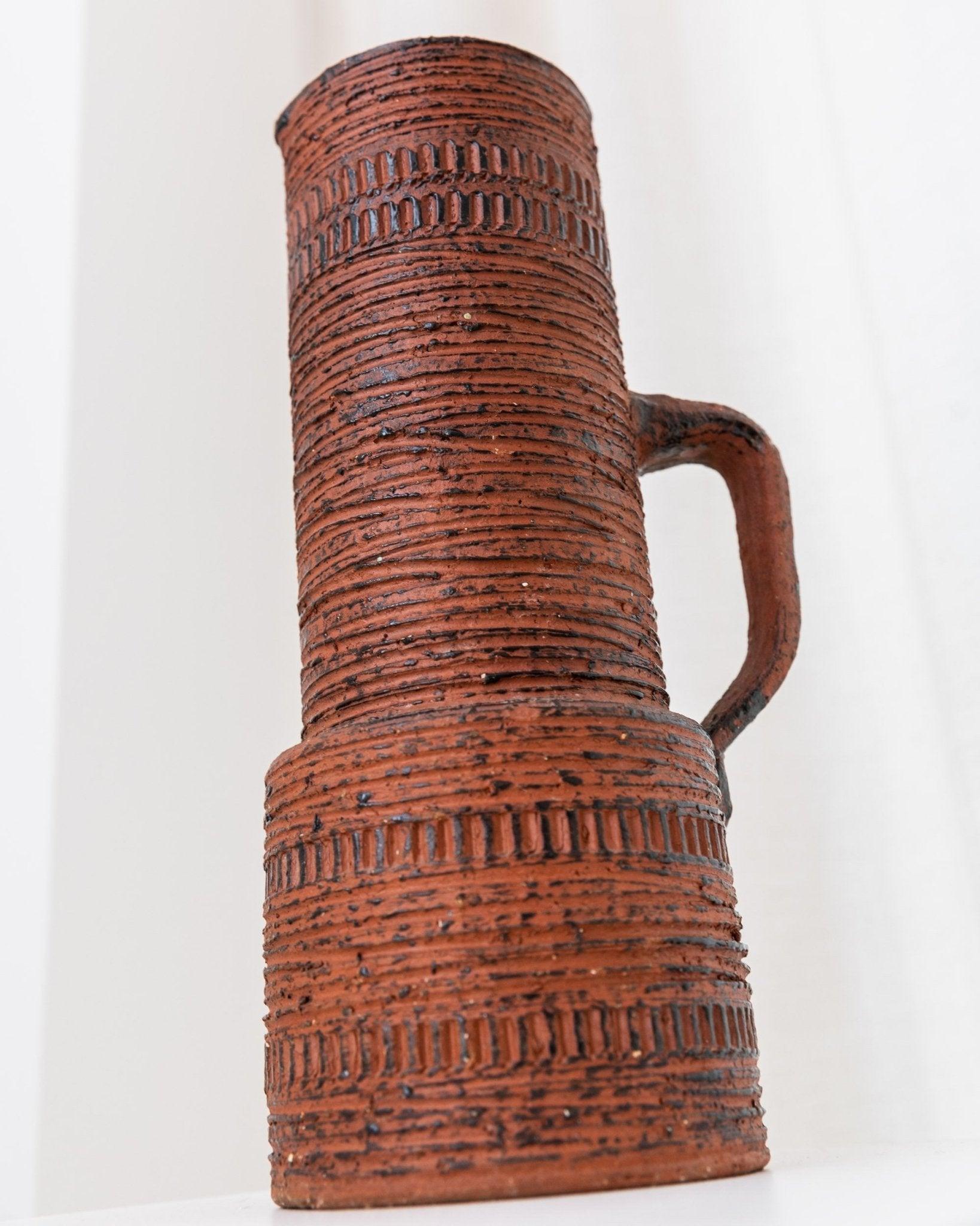 XL Brutalistische Schamotte-Vase aus der Mitte des Jahrhunderts von Spara Keramik, 1960er Jahre im Angebot 5
