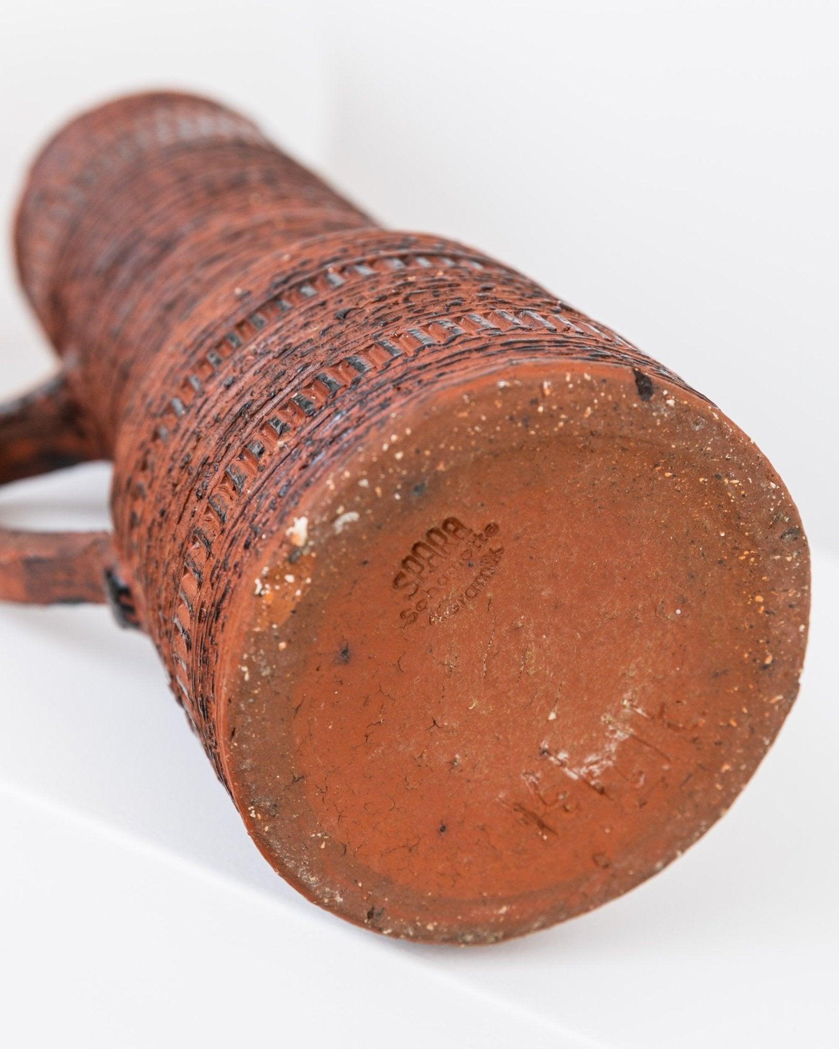 XL Brutalistische Schamotte-Vase aus der Mitte des Jahrhunderts von Spara Keramik, 1960er Jahre im Zustand „Gut“ im Angebot in Montecalvoli, IT