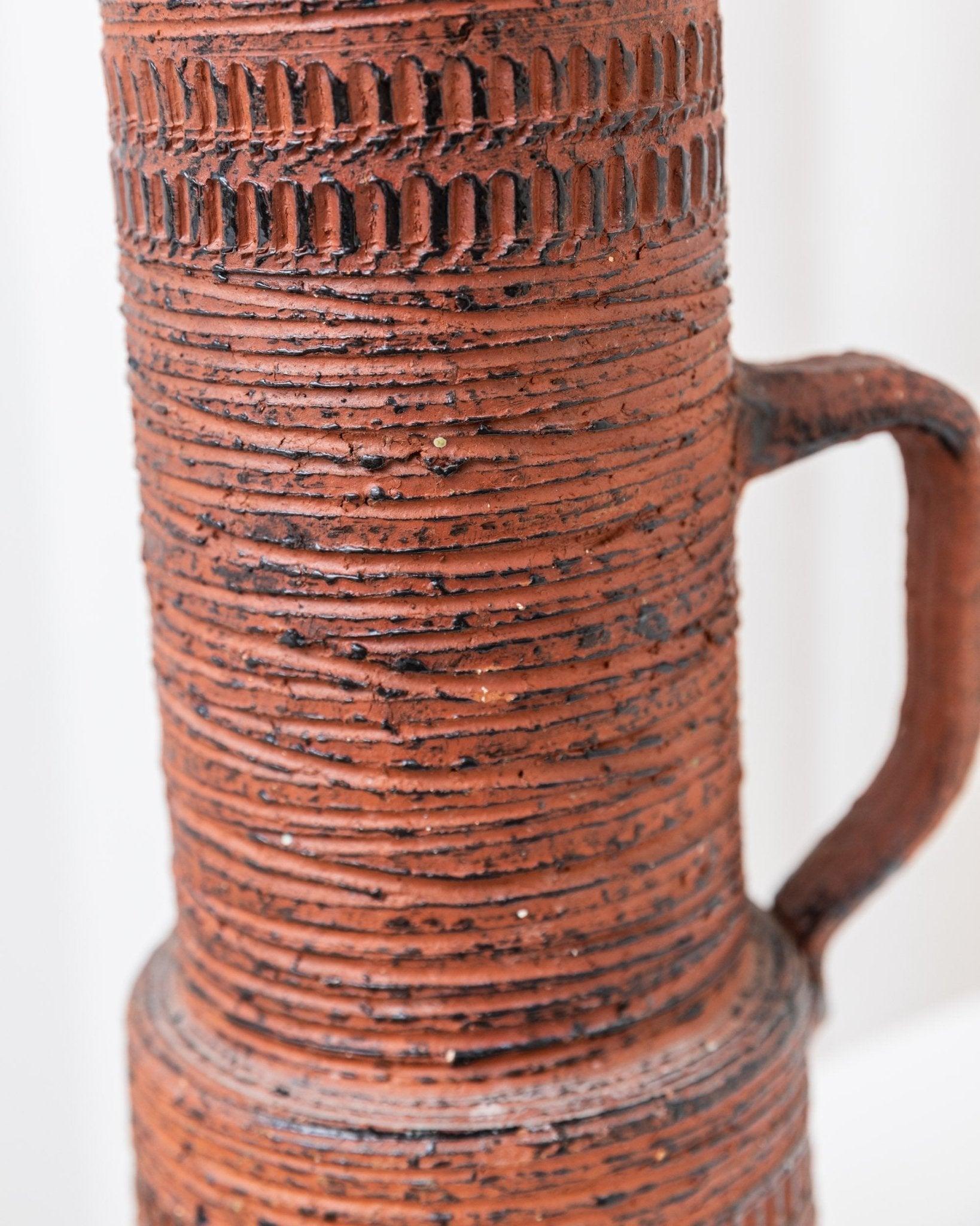 XL Brutalistische Schamotte-Vase aus der Mitte des Jahrhunderts von Spara Keramik, 1960er Jahre im Angebot 1