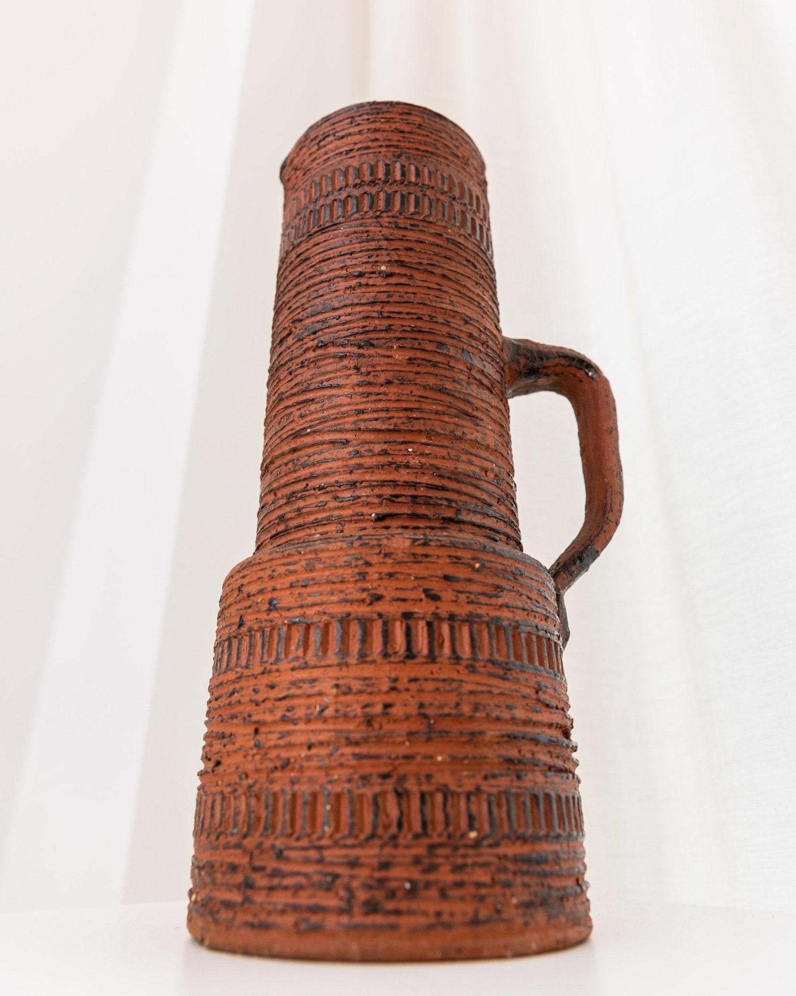 XL Brutalistische Schamotte-Vase aus der Mitte des Jahrhunderts von Spara Keramik, 1960er Jahre im Angebot 3