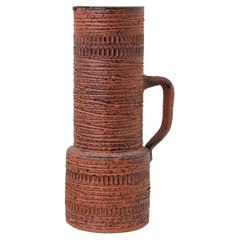 XL Mid-Century Brutalist Chamotte Vase by Spara Keramik, 1960s