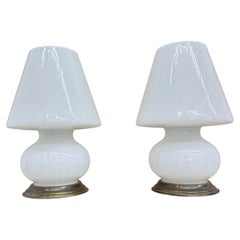 XL Mid-century design murano glass swirl lamps , 1970s
