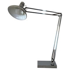 XL Mid Century Luxo Style Aluminum Articulating Floor Lamp