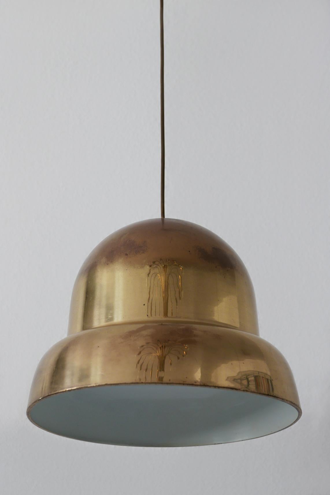 Extra Large Mid-Century Modern Brass Pendant Lamp by Bergboms, 1950s, Sweden 4