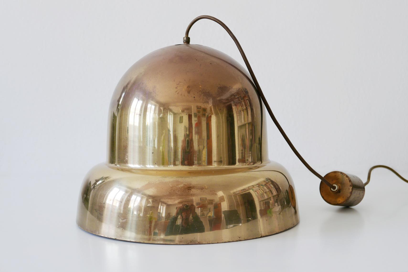 Extra Large Mid-Century Modern Brass Pendant Lamp by Bergboms, 1950s, Sweden 5
