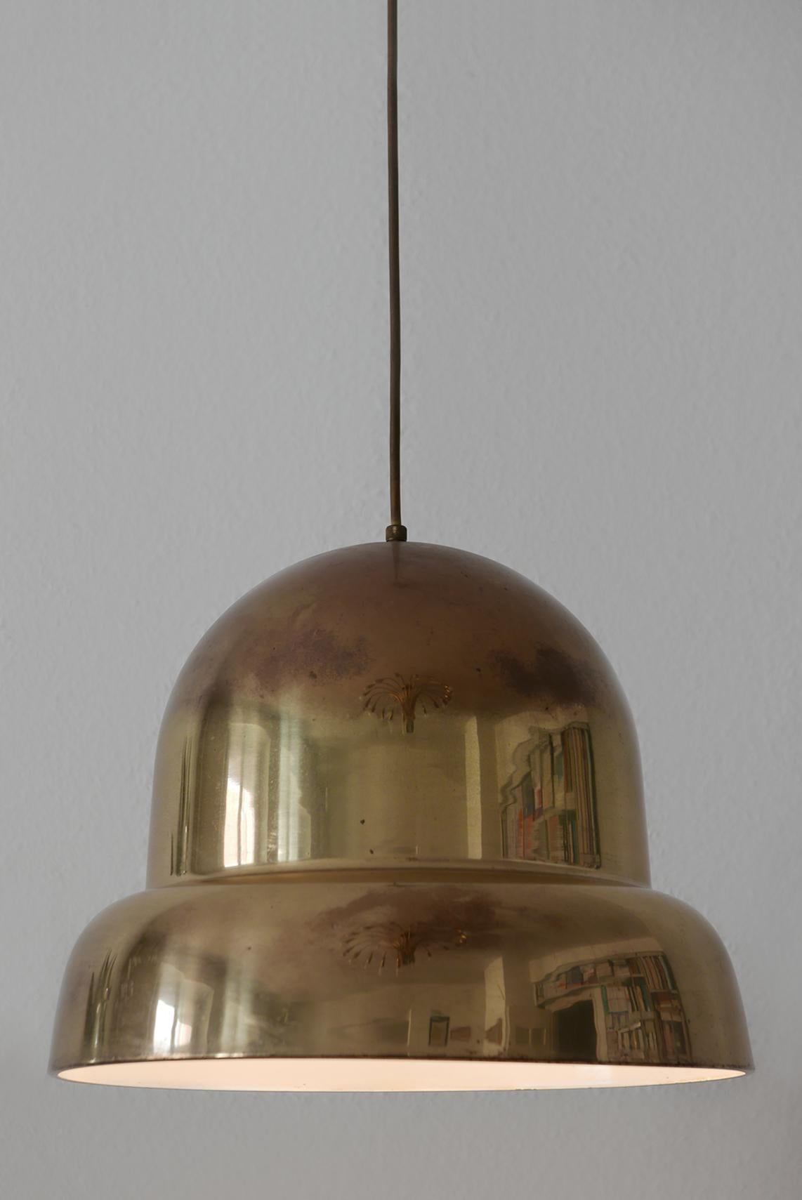 Extra Large Mid-Century Modern Brass Pendant Lamp by Bergboms, 1950s, Sweden 1