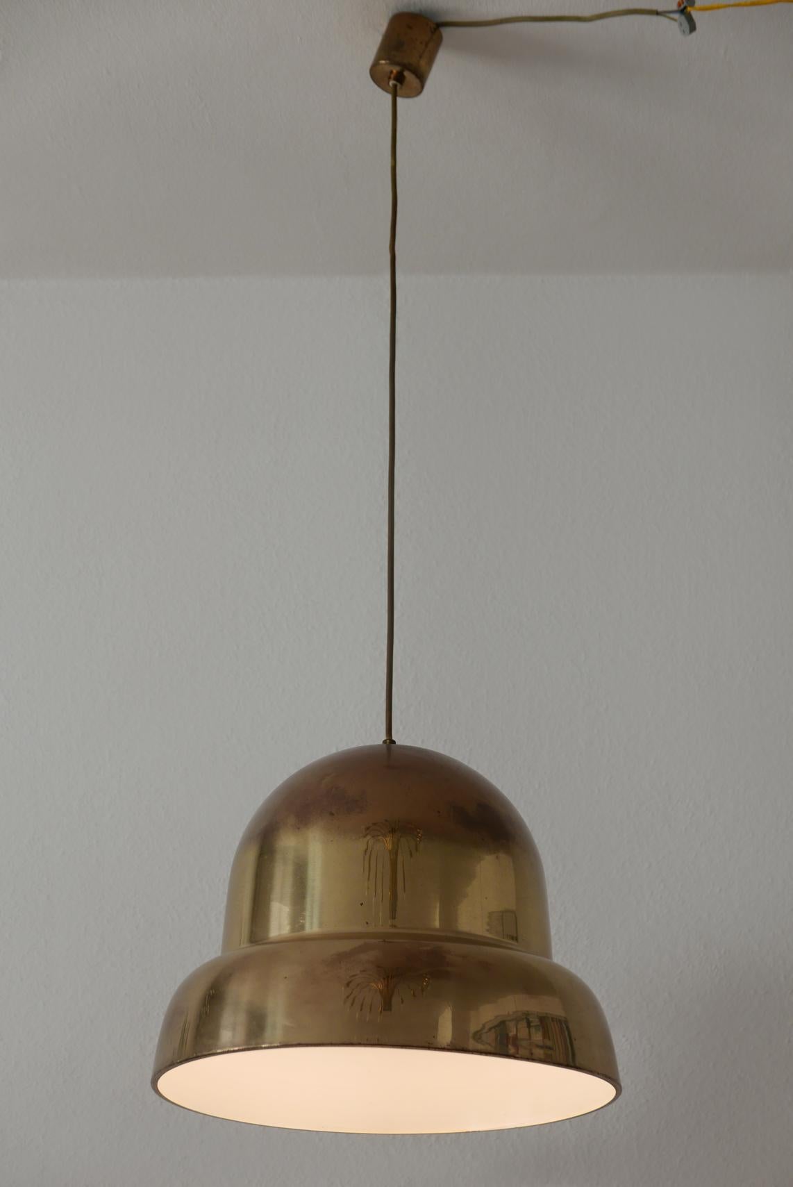 Extra Large Mid-Century Modern Brass Pendant Lamp by Bergboms, 1950s, Sweden 3